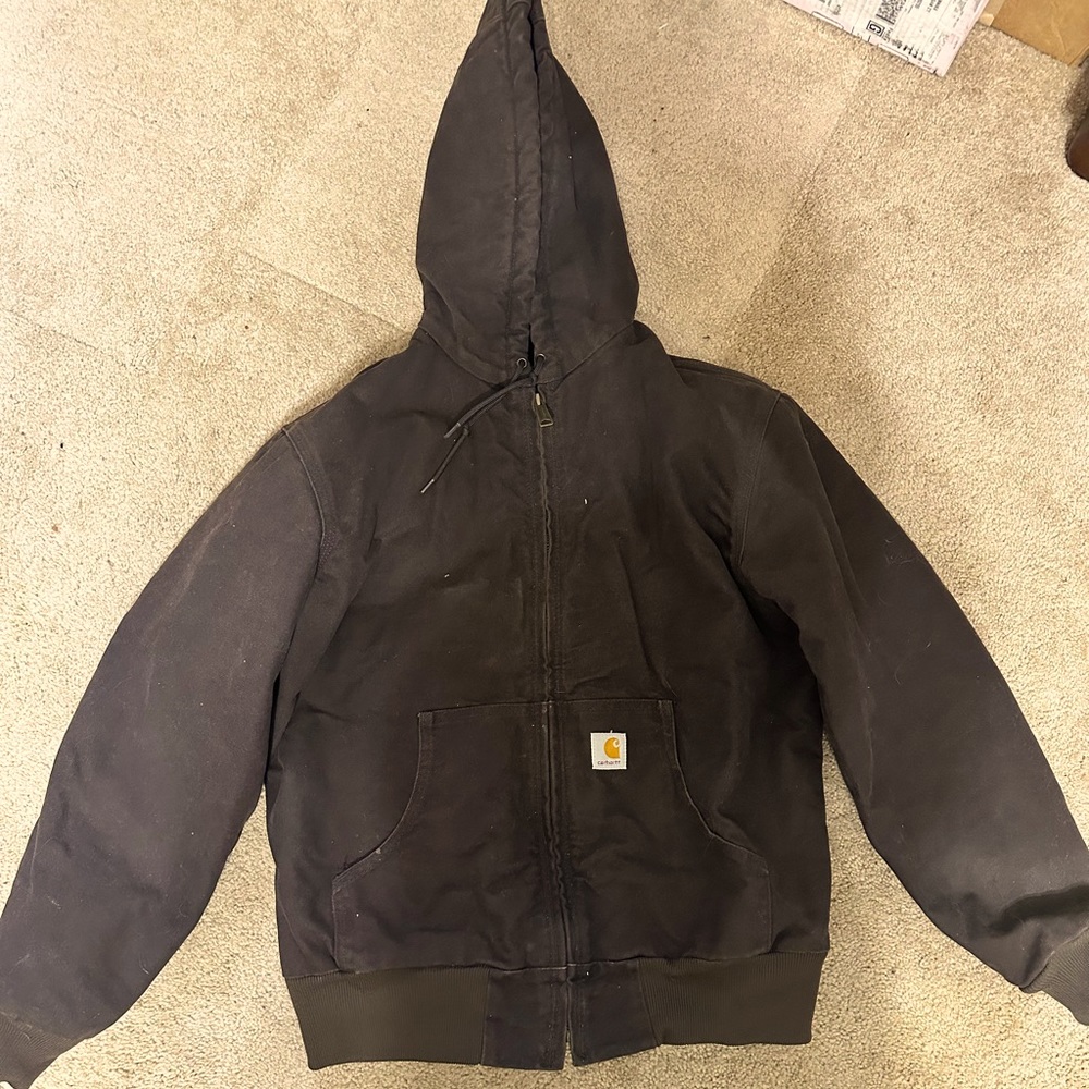 Vintage Carhartt Women’s Dark Brown quilted made in the USA work jacket